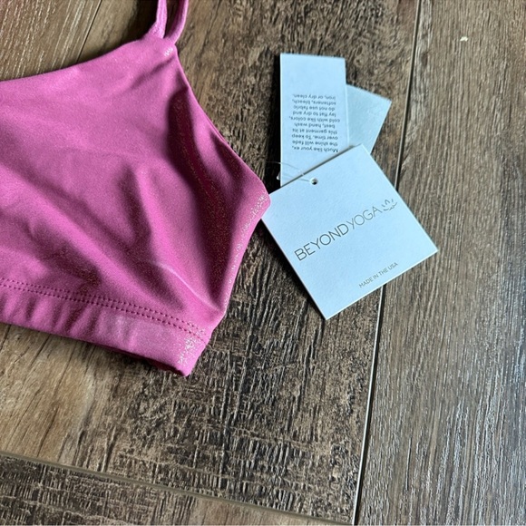 BEYOND YOGA Twinkle Pink Strappy Sports Bra Desert Berry Mauve - Picture 7 of 7